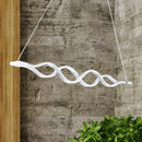 GobekUsa Minimal 2/4-Light Acrylic LED Island Light Fixture - White Waves Design in Warm/White Light