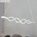 GobekUsa Minimal 2/4-Light Acrylic LED Island Light Fixture - White Waves Design in Warm/White Light