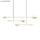 GobekUsa Minimalist 3-Arm Pendant Light with 4 Bulbs for Dining Room Island