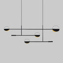 GobekUsa Minimalist 3-Arm Pendant Light with 4 Bulbs for Dining Room Island