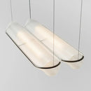 GobekUsa Minimalist Acrylic Pipe LED Hanging Lamp - Clear Island Light Fixture