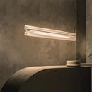GobekUsa Minimalist Acrylic Pipe LED Hanging Lamp - Clear Island Light Fixture