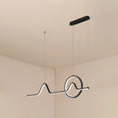 GobekUsa Minimalist Aluminum LED Dining Room Pendant Lamp – Curve Art Island Lighting