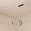 GobekUsa Minimalist Aluminum LED Dining Room Pendant Lamp – Curve Art Island Lighting