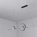 GobekUsa Minimalist Aluminum LED Dining Room Pendant Lamp – Curve Art Island Lighting
