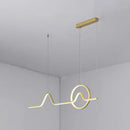 GobekUsa Minimalist Aluminum LED Dining Room Pendant Lamp – Curve Art Island Lighting
