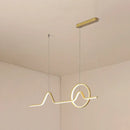 GobekUsa Minimalist Aluminum LED Dining Room Pendant Lamp – Curve Art Island Lighting