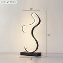 GobekUsa Minimalist Aluminum LED Table Light for Living Room with Line Art Night Lighting