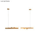 GobekUsa Minimalist Cream Glass LED Pendant Light for Restaurants - Ball Island Ceiling Light with Wood Accent