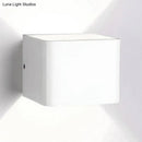 GobekUsa Minimalist Cube Shade Sconce Light - Aluminum LED Wall Mounted Light with Warm/White Lighting for Living Room - Black/White