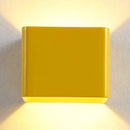 GobekUsa Minimalist Cube Shade Sconce Light - Aluminum LED Wall Mounted Light with Warm/White Lighting for Living Room - Black/White