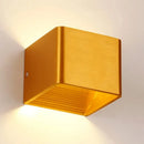 GobekUsa Minimalist Cube Shade Sconce Light - Aluminum LED Wall Mounted Light with Warm/White Lighting for Living Room - Black/White