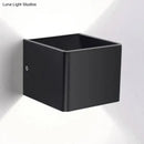 GobekUsa Minimalist Cube Shade Sconce Light - Aluminum LED Wall Mounted Light with Warm/White Lighting for Living Room - Black/White