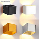 GobekUsa Minimalist Cube Shade Sconce Light - Aluminum LED Wall Mounted Light with Warm/White Lighting for Living Room - Black/White