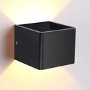 GobekUsa Minimalist Cube Shade Sconce Light - Aluminum LED Wall Mounted Light with Warm/White Lighting for Living Room - Black/White