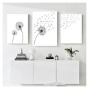 GobekUsa "Minimalist Dandelion Canvas Wall Art Set"