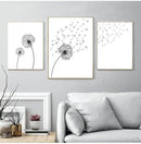 GobekUsa "Minimalist Dandelion Canvas Wall Art Set"