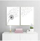 GobekUsa "Minimalist Dandelion Canvas Wall Art Set"