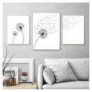 GobekUsa "Minimalist Dandelion Canvas Wall Art Set"