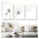 GobekUsa "Minimalist Dandelion Canvas Wall Art Set"