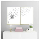 GobekUsa "Minimalist Dandelion Canvas Wall Art Set"