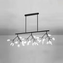 GobekUsa Minimalist Firefly Island Glass Lamp - 27-Bulb Suspended Lighting for Dining Room