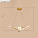 GobekUsa Minimalist Gold Twist Island Pendant Light Fixture with LED Metal Finish - Perfect for Restaurants