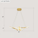 GobekUsa Minimalist Gold Twist Island Pendant Light Fixture with LED Metal Finish - Perfect for Restaurants