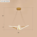 GobekUsa Minimalist Gold Twist Island Pendant Light Fixture with LED Metal Finish - Perfect for Restaurants