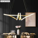 GobekUsa Minimalist Gold Twist Island Pendant Light Fixture with LED Metal Finish - Perfect for Restaurants