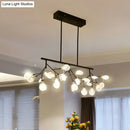 GobekUsa Minimalist LED Ceiling Light: Acrylic Firefly Island Fixture for Dining Room