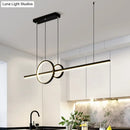GobekUsa Minimalist LED Ceiling Light for Kitchen Island - Linear and Ring Design