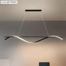 GobekUsa Minimalist LED Hanging Island Light for Dining Room  in Black, Warm/White Light