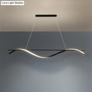 GobekUsa Minimalist LED Hanging Island Light for Dining Room  in Black, Warm/White Light