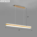 GobekUsa Minimalist LED Island Pendant - Linear Acrylic Hanging Light for Dining Room
