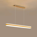 GobekUsa Minimalist LED Island Pendant - Linear Acrylic Hanging Light for Dining Room