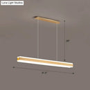 GobekUsa Minimalist LED Island Pendant - Linear Acrylic Hanging Light for Dining Room