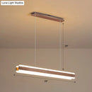 GobekUsa Minimalist LED Island Pendant - Linear Acrylic Hanging Light for Dining Room