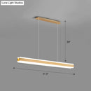 GobekUsa Minimalist LED Island Pendant - Linear Acrylic Hanging Light for Dining Room