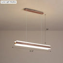 GobekUsa Minimalist LED Island Pendant - Linear Acrylic Hanging Light for Dining Room