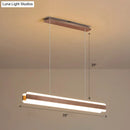 GobekUsa Minimalist LED Island Pendant - Linear Acrylic Hanging Light for Dining Room
