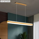 GobekUsa Minimalist LED Island Pendant - Linear Acrylic Hanging Light for Dining Room