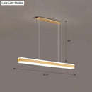 GobekUsa Minimalist LED Island Pendant - Linear Acrylic Hanging Light for Dining Room