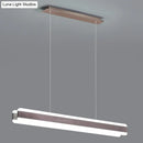 GobekUsa Minimalist LED Island Pendant - Linear Acrylic Hanging Light for Dining Room