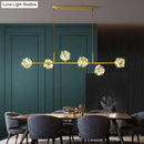 GobekUsa Minimalist LED Pendant Light with Clear Glass Sphere Shade and Brass Finish