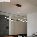 GobekUsa Minimalist Linear LED Pendant Light for Restaurants with Acrylic Shade - Black/Grey, Warm/White