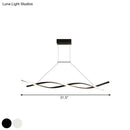 GobekUsa Minimalist Linear LED Pendant Light for Restaurants with Acrylic Shade - Black/Grey, Warm/White