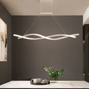 GobekUsa Minimalist Linear LED Pendant Light for Restaurants with Acrylic Shade - Black/Grey, Warm/White