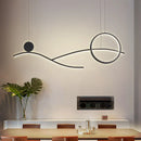 GobekUsa Minimalist Metal LED Hanging Light for Dining Room and Kitchen Island