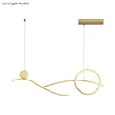 GobekUsa Minimalist Metal LED Hanging Light for Dining Room and Kitchen Island